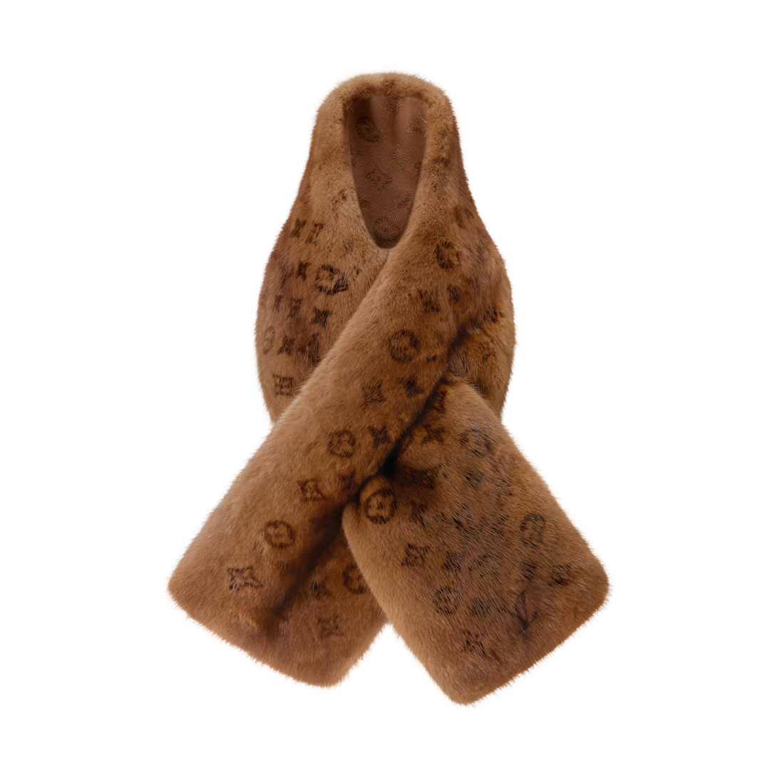 Mink Monogram Scarf - Luxury S00 Brown | LOUIS VUITTON